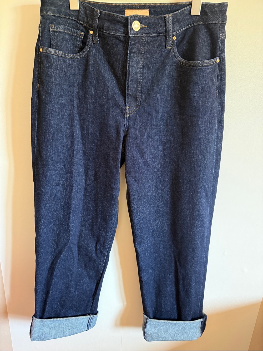 Kut From The Kloth Dark Wash Straight Leg Jeans Size 8 High Rise Cuffed